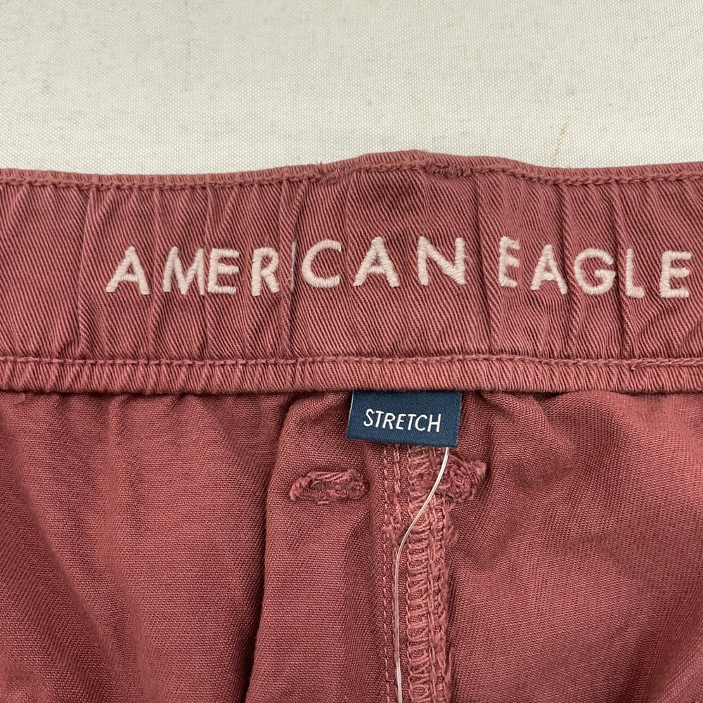American Eagle Utility Brick Red Stretch High Rise Wide Leg Pants Womens XXL NWT - Picture 8 of 11